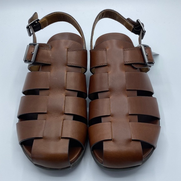 VIONIC Gil Brown Leather Adjustable Buckle Sling Fisherman Sandals Men\'s Size 12 VIONIC Gil Brown Leather Adjustable Buckle Sling Fisherman  main image 3